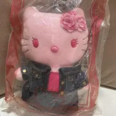 【新品未使用】未開封ハローキティ デニムジャケット ピンクフラワー ぬいぐるみ