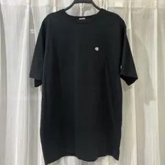 Champion ブラック Tシャツ ロゴプリント