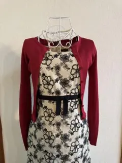 【トッカ】TOCCA/シルクリブ/カーディガン/ニット/レッド