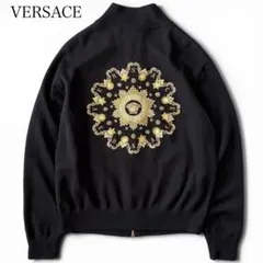 近年 VERSACE ドライバーズニット ジップアップ 刺繍ロゴ メデューサのサムネイル