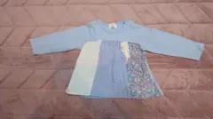 90WILL ME 水色 パッチワーク 春長袖カットソー