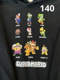 スーパーマリオ パーカー 140サイズ 黒
