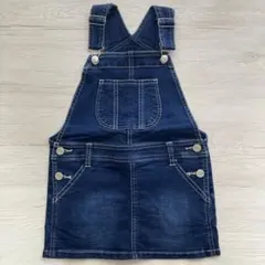 キッズ　デニム　ジャンバースカート　110