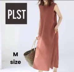 美品 PLST プラステ カットソータンクレイヤードワンピース 黒 Mのサムネイル