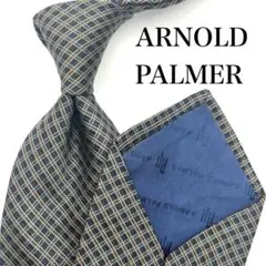 【極美品】ARNOLD PALMER ネクタイ グレー 格子柄 ベージュ ブルーのサムネイル