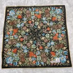 【新品】エマニュエルウンガロ ハンカチ 花柄 ブラック 綿100 日本製