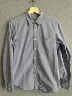 無印良品　ブルー チェック柄 シャツ Mサイズ