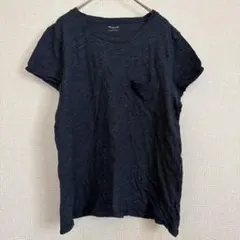 メイドウェル 無地 ポケットTシャツ クルーネック 半袖 M 紺 綿 お出かけのサムネイル