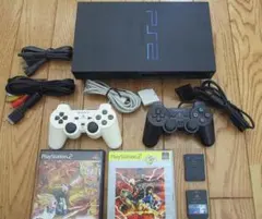 ジャンク PlayStation 2 本体 + コントローラー2 + ゲーム2