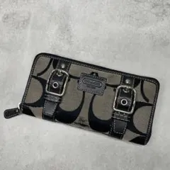 Coach long wallet with double buckle y2k