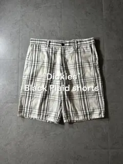Dickies Black Plaid ワークショーツ ハーフパンツ ノームコア