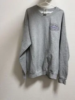 GILDAN L メンズ　スウェット　灰色　胸ロゴ　ゆるだぼアメリカ古着スポーツ
