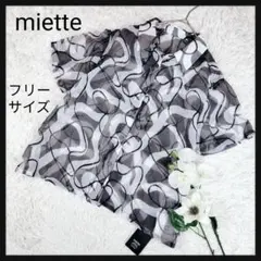 【タグ付き新品未使用】 miette シアーブラウス 半袖 総柄 フリーサイズのサムネイル