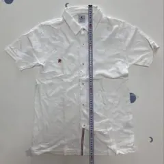 【送料無料】R.NEWBOLD ホワイト ボタンシャツ Mサイズ 綿100%