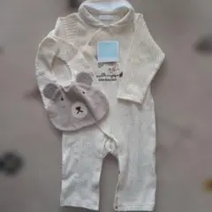 【新品未使用】Bebe ロンパース クマさんスタイ付き！