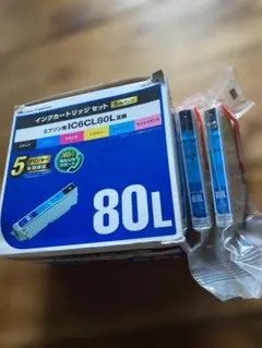 【新品・未開封】10％値引エプソン用IC6CL80L インクライトシアン２個のサムネイル