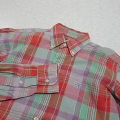 90s- キッズ Ralph Lauren ラルフローレン 長袖シャツ チェック