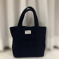 美品 オーシバル ORCIVAL ウールメルトン トートバッグ S 紺