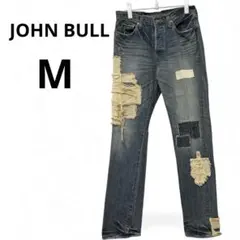 Johnbull ジョンブル ジーンズ デニム ストレート ダメージ加工 M