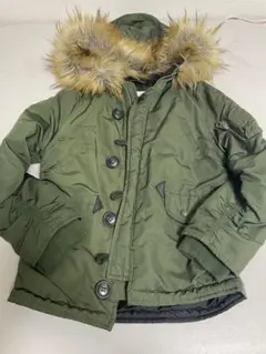 ファー付きオリーブグリーンジャケット