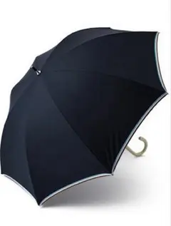新品 晴雨兼用 アフタヌーンティー テープ遮光日傘 ネイビー 長傘のサムネイル