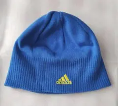 【新品未使用】adidasニット帽ブルー リバーシブル