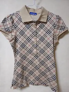 BURBERRY チェック柄 半袖ポロシャツ