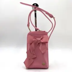 超美品　M’s gracy リボン付き　携帯用ショルダーバッグ