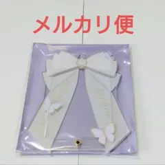 フクヤ　アクリルフレー厶　リボン　パピヨン　ホワイト　白　川口限定デザイン