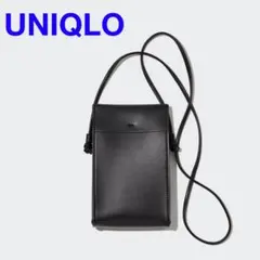 【完売品】★UNIQLO★レザータッチミニツールショルダーバッグ★ブラックのサムネイル