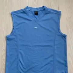 ナイキ ノースリーブ センターロゴ ゲームシャツ 刺繍ロゴ タンクトップ 古着