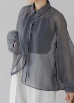 regleam リグリーム リボンシアーブラウス