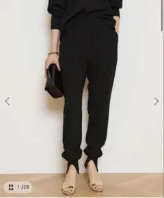 美品⭐︎Col Pierrot ジョーゼットスソリブパンツ 黒 サイズ36 - メルカリ