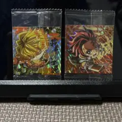 鬼滅の刃 ディフォルメシールウエハース スーパーレア2枚セット