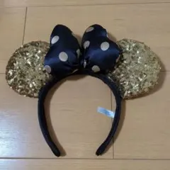 ディズニーリゾート ミニー カチューシャ スパンコール ゴールド