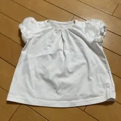 ベビー ホワイト パフスリーブ カットソー