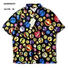 新品 タグ付き LOUDMOUTH ラウドマウス 半袖 ポロシャツ 絵文字 総柄のサムネイル