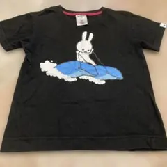 CUNE うさぎ サーフィン プリント Tシャツ ブラックのサムネイル