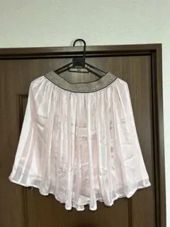 膝上スカート 薄ピンク