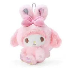 【タグ付き】マイメロディ マスコットホルダー イースターラビット チェーン付き