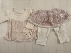 coeur a coeur 70 花柄トップスとスカッツのセット