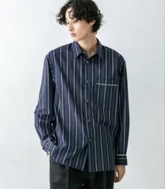 NANO universe HOTEL PALACE リラックスストライプシャツ