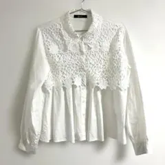 meridian レース 刺繍 シャツ ブラウス