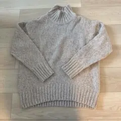 無印良品　ウールヤク混ネップ糸ハイネックセーター