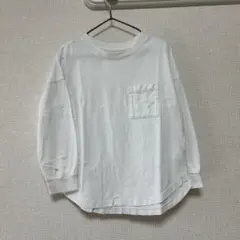 GU ジーユー キッズ ロンT 白120 無地