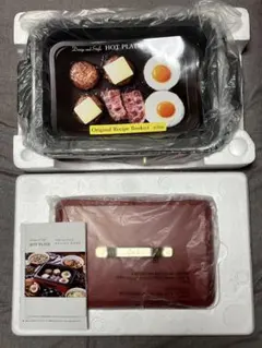 【未使用・プラグなし】D&S ホットプレート レッド　プレート付きのサムネイル