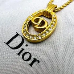 極美品✨ Dior ネックレス CD ロゴ ラインストーン 希少 刻印 2165