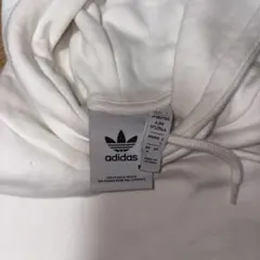 adidas ホワイト パーカー Lサイズ