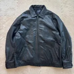 90s 00s gap ハイネック レザー ジャケット 黒 Lサイズ 美品 - メルカリ