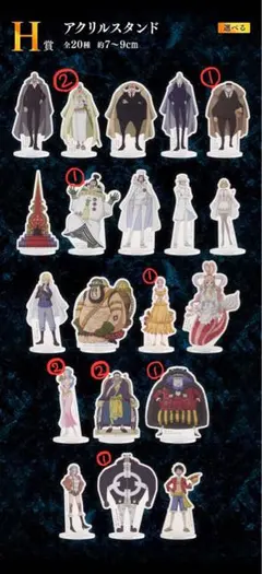 【値下げ】ワンピース一番くじ　アクリルスタンド